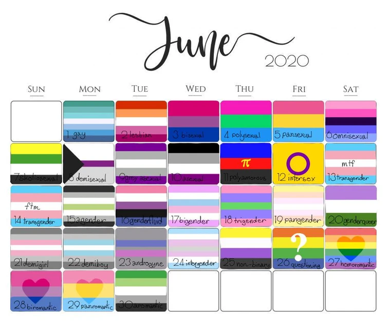 Which is your day on the Pride Month Calendar? (I know it says 2020