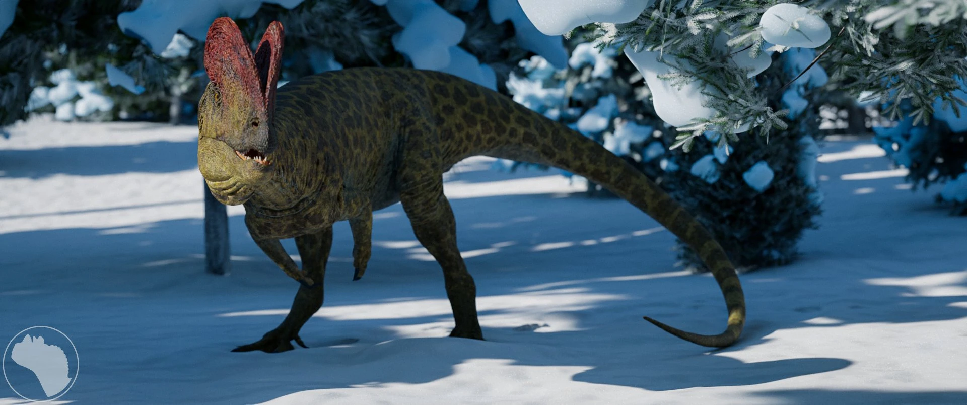 Dilophosaurus (sigma chad above all) in the snow by Synopsis99 | Fandom
