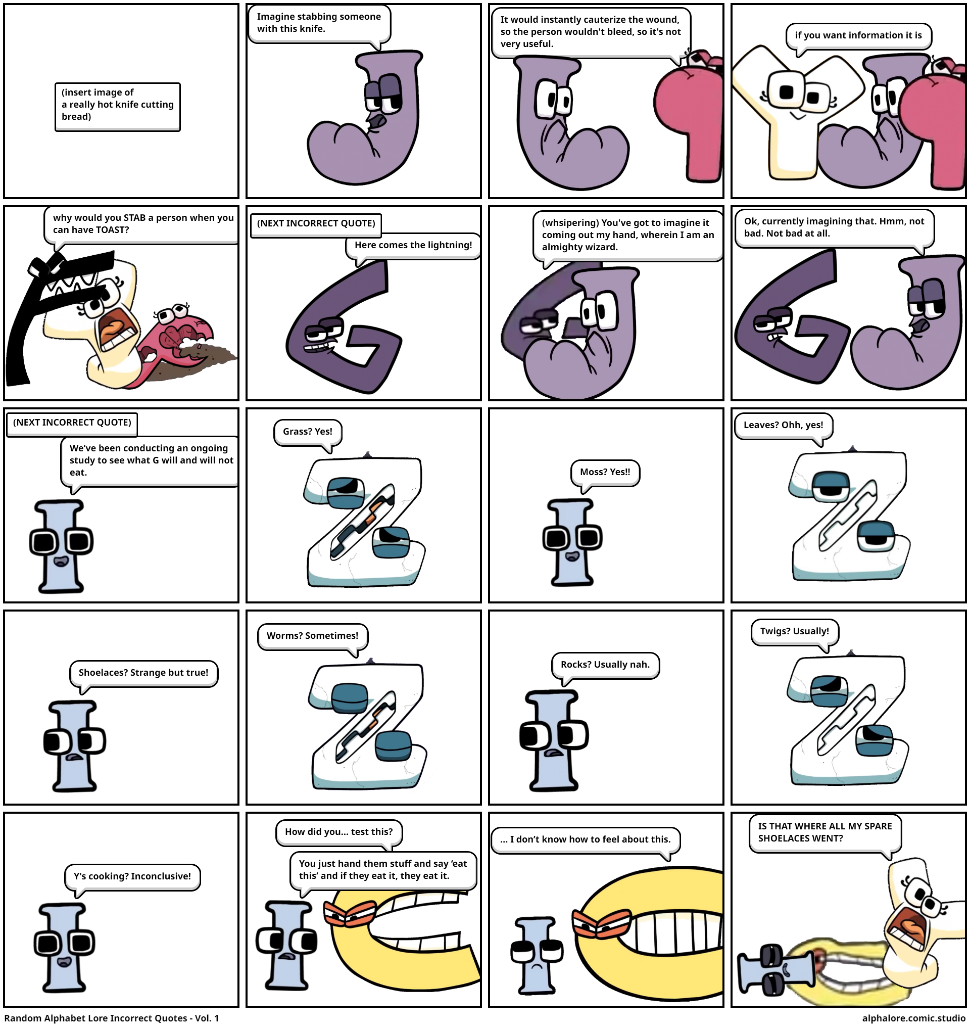 random stuff you can do with alphabet lore letters - Comic Studio