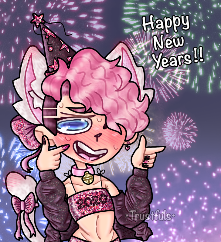 Late Happy New Year Fandom - actually it was because he drew a roblox character so