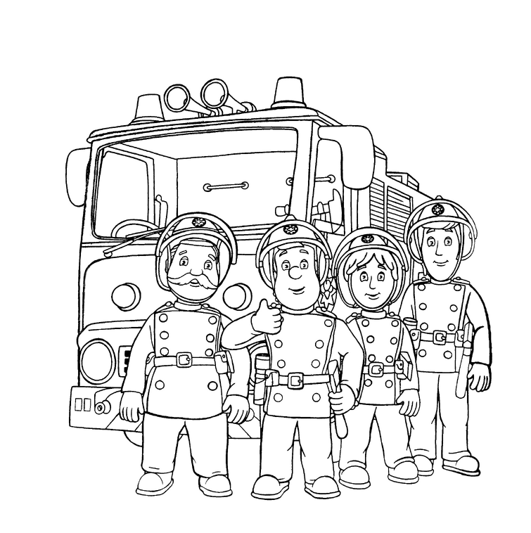 fireman sam coloring pages printable fireman sam