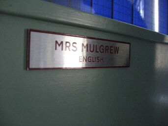 Mrs Mulgrew Classroom door