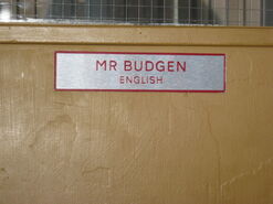 Mr Budgen Classroom door