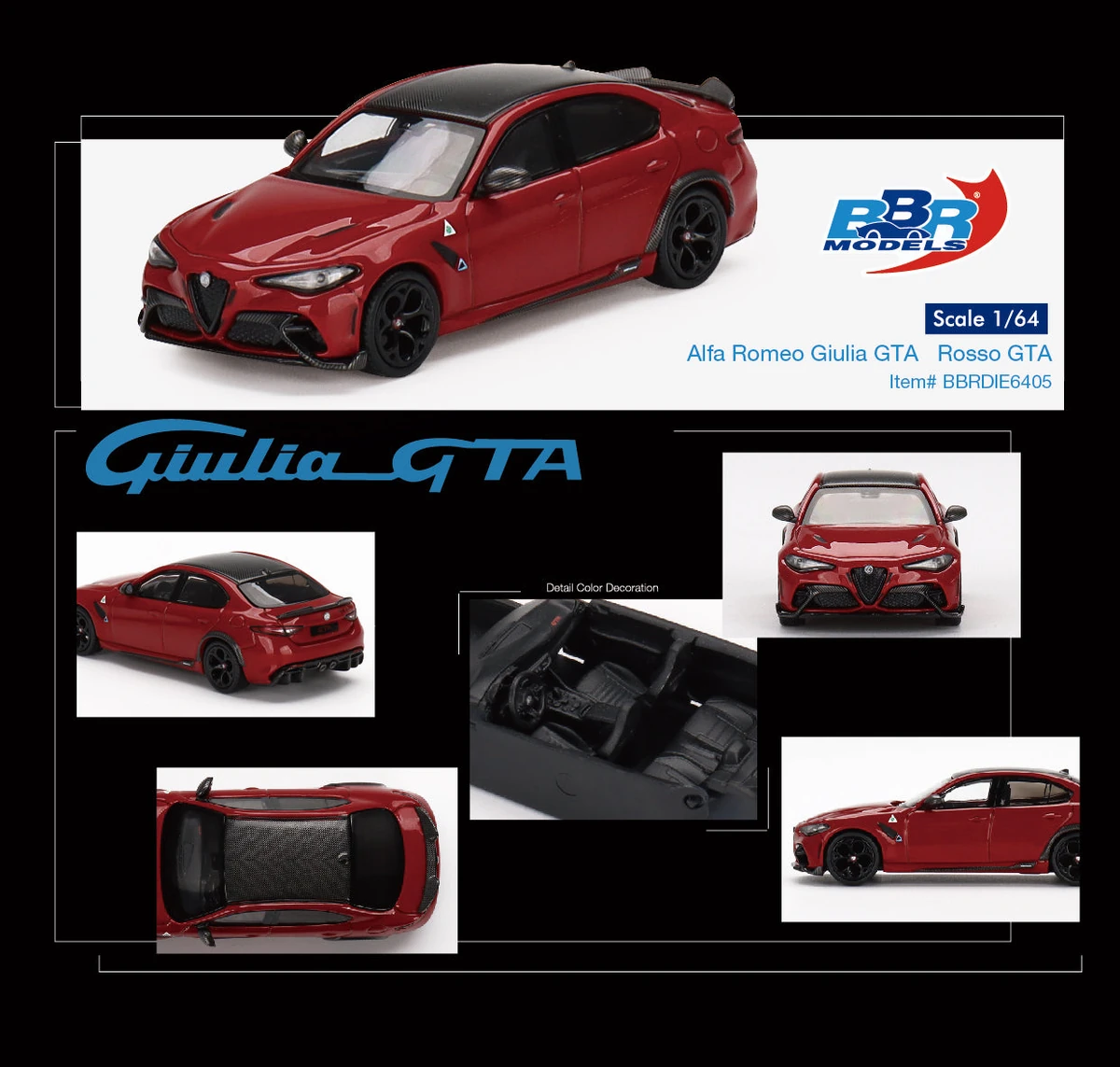 BBR 1/18 – Alfa Romeo Giulia GTA Special Version – Red Competizione (Prévente)