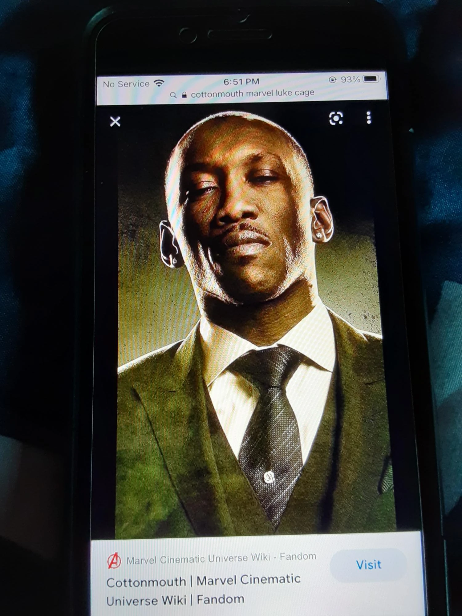 He was the actor of the villain cottonmouth was on Luke Cage TV series