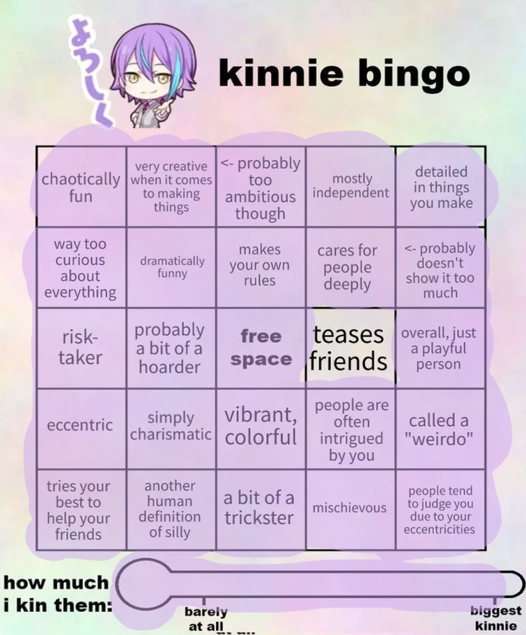 Enfp does kinnie bingos again Fandom