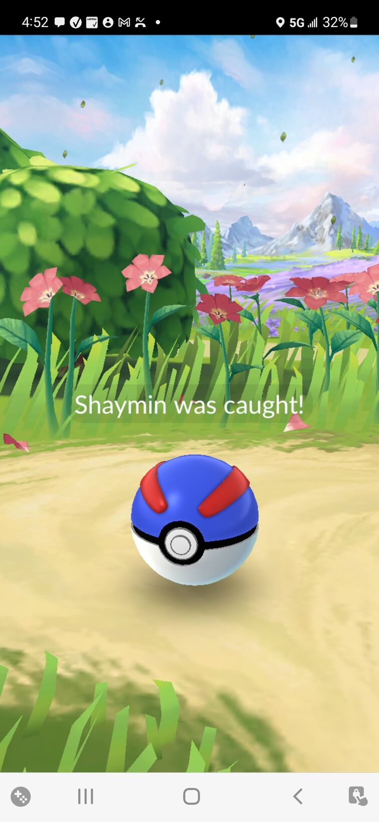 Pokémon Go Shaymin Encounter and Catch 