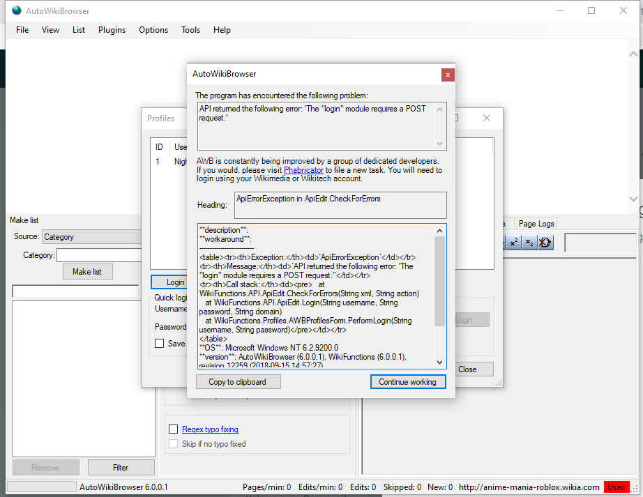 AutoWikiBrowser Not Working | Fandom