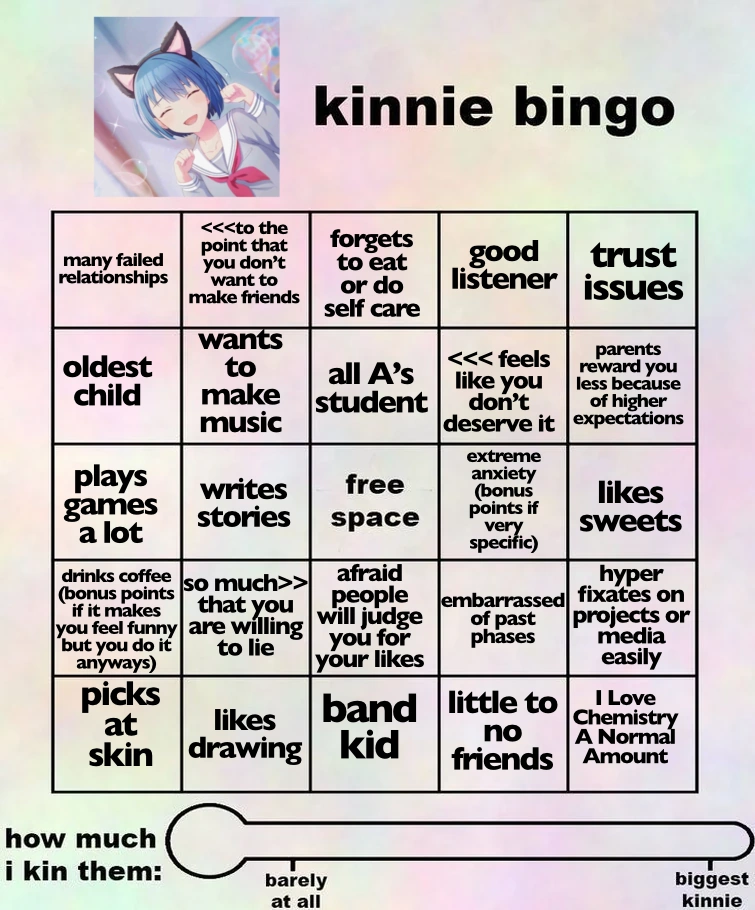 cat boy pride kin bingo 😇😇😇 Fandom