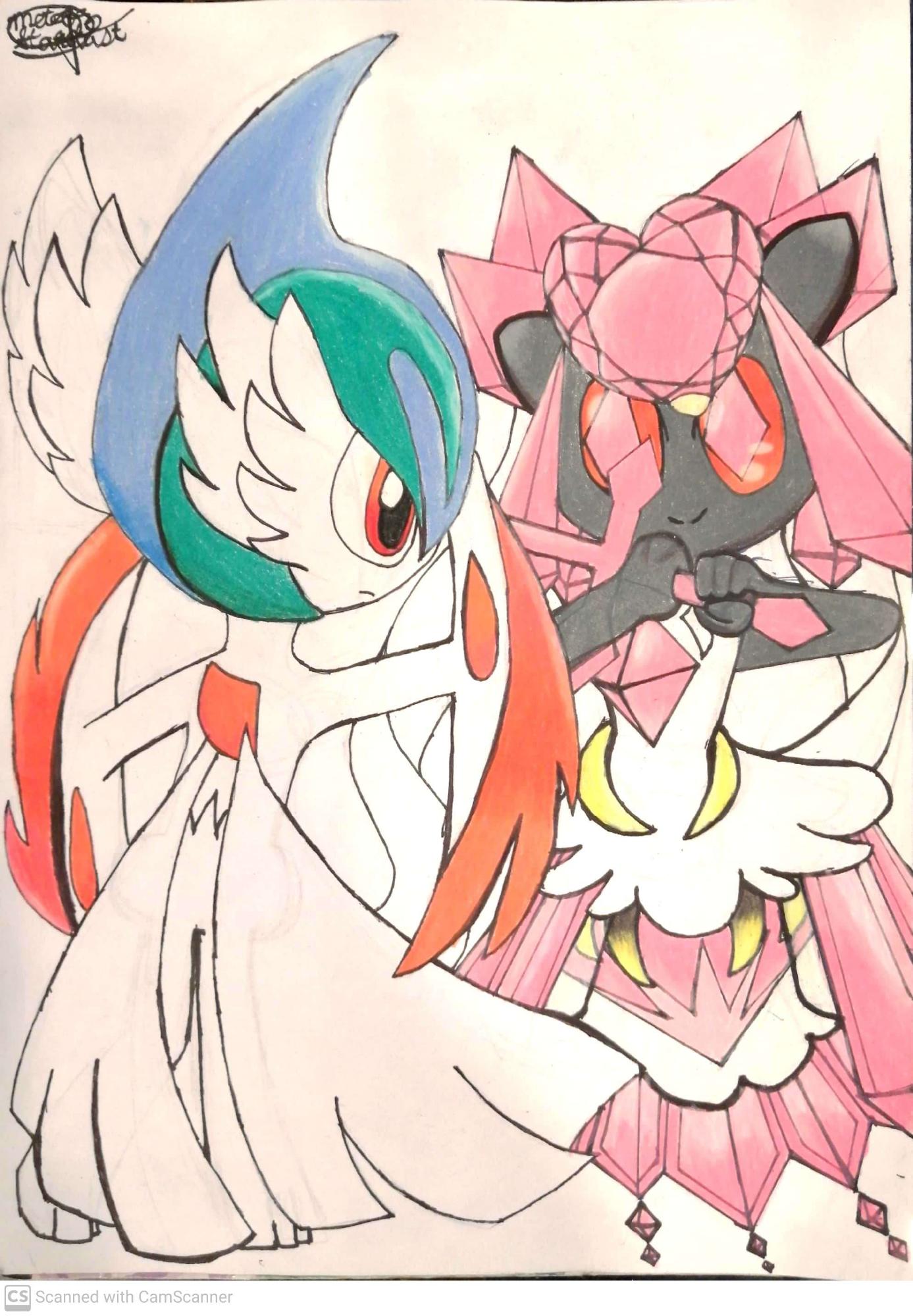 mega diancie coloring pages