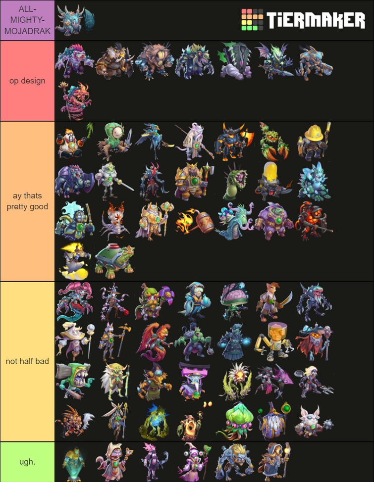 I see we're doing a tier list, roast me or why you disagree with my ranking  of all the monsters : r/MySingingMonsters