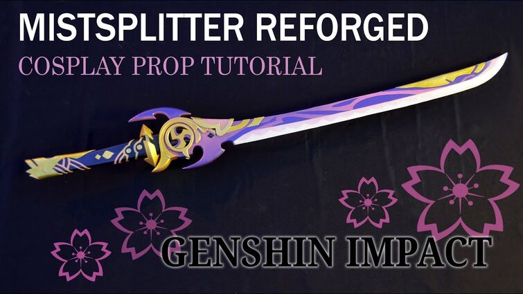Cosjoy 47"Genshin Mistsplitter Reforged Sword PVC Cosplay prop 4146