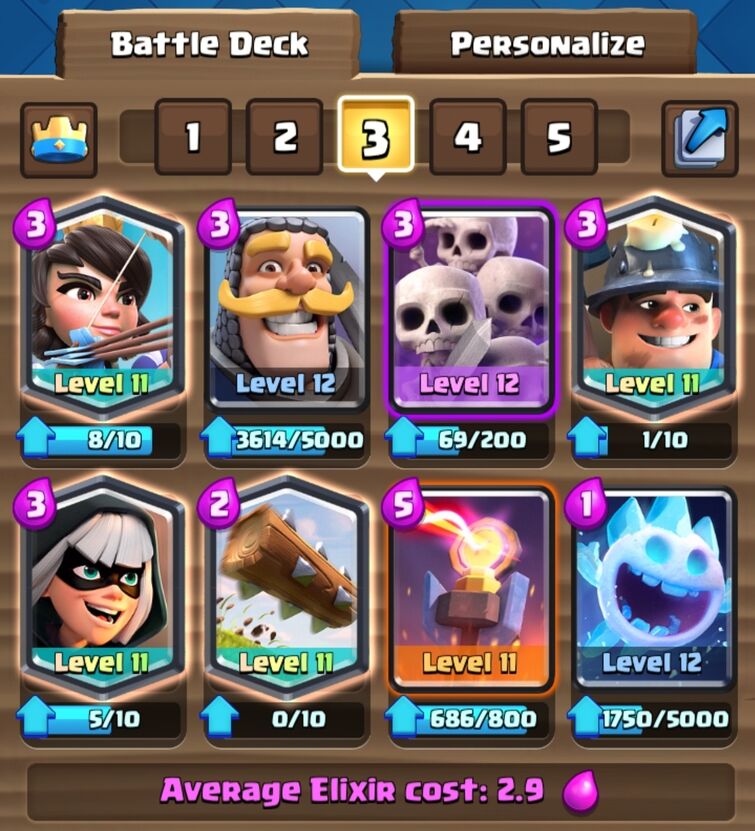 Good deck for Arena 7? (Exe+EWiz+Hunter from clanmates)