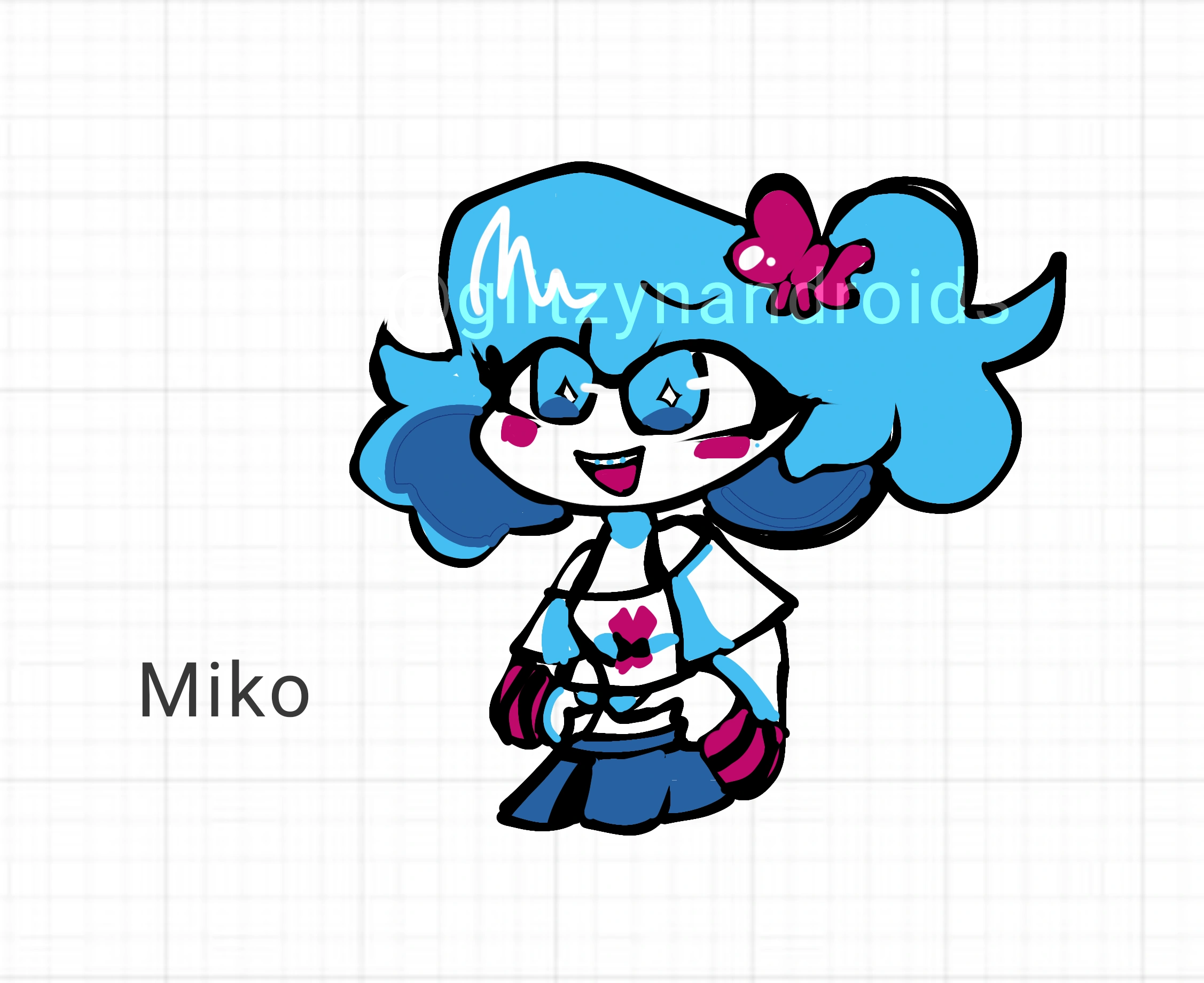 Miko with whiteboard fox color palette Fandom