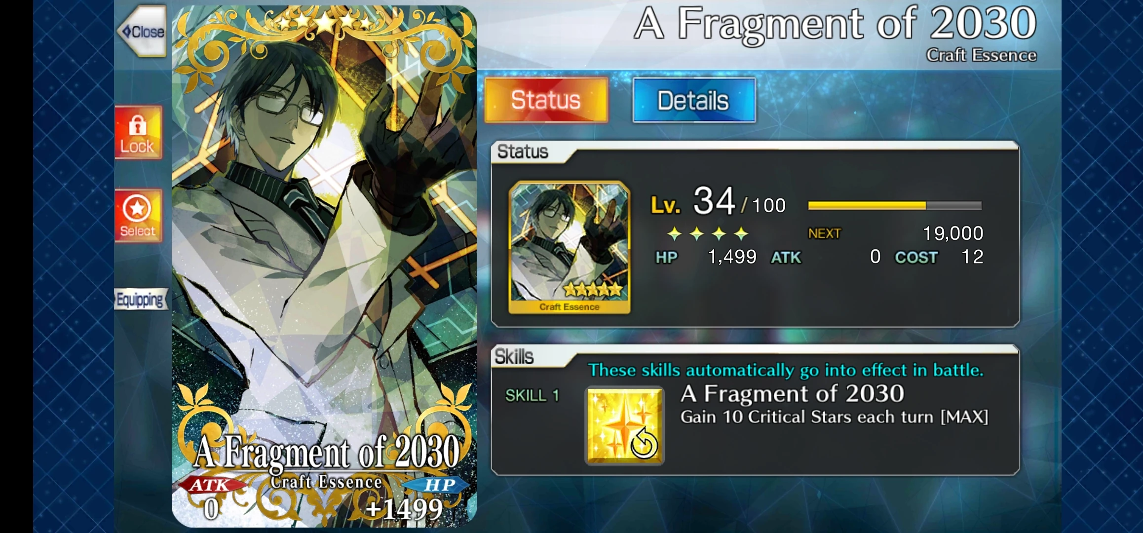 Sorry my skills are automatically maxed. FGO Craft Essence. Battle skill.