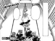 El Shishigumi se arrodilla ante Melon (Manga)