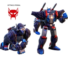 Optimus Primal (Earth Wars) in Both Modes