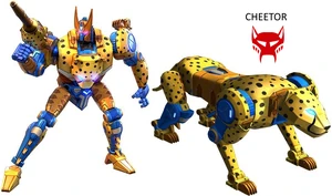 Cheetor (Earth Wars) in both modes.