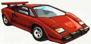 Sideswipe in Lamborghini Countach LP500-2 Mode.