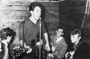 Johnny and the Moondogs in 1959, Brown is second from right.