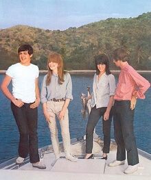 Ringo Starr, Maureen Cox, Jane Asher and Paul McCartney in the Virgin Islands May 7, 1964.