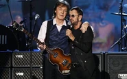 Paul McCartney with Ringo Starr in 2014