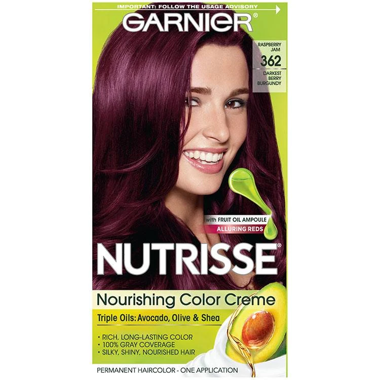 GarnierNutrisse Nourishing Color Creme Darkest Berry Burgundy 362