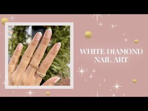 White Diamond Modern Nail Art