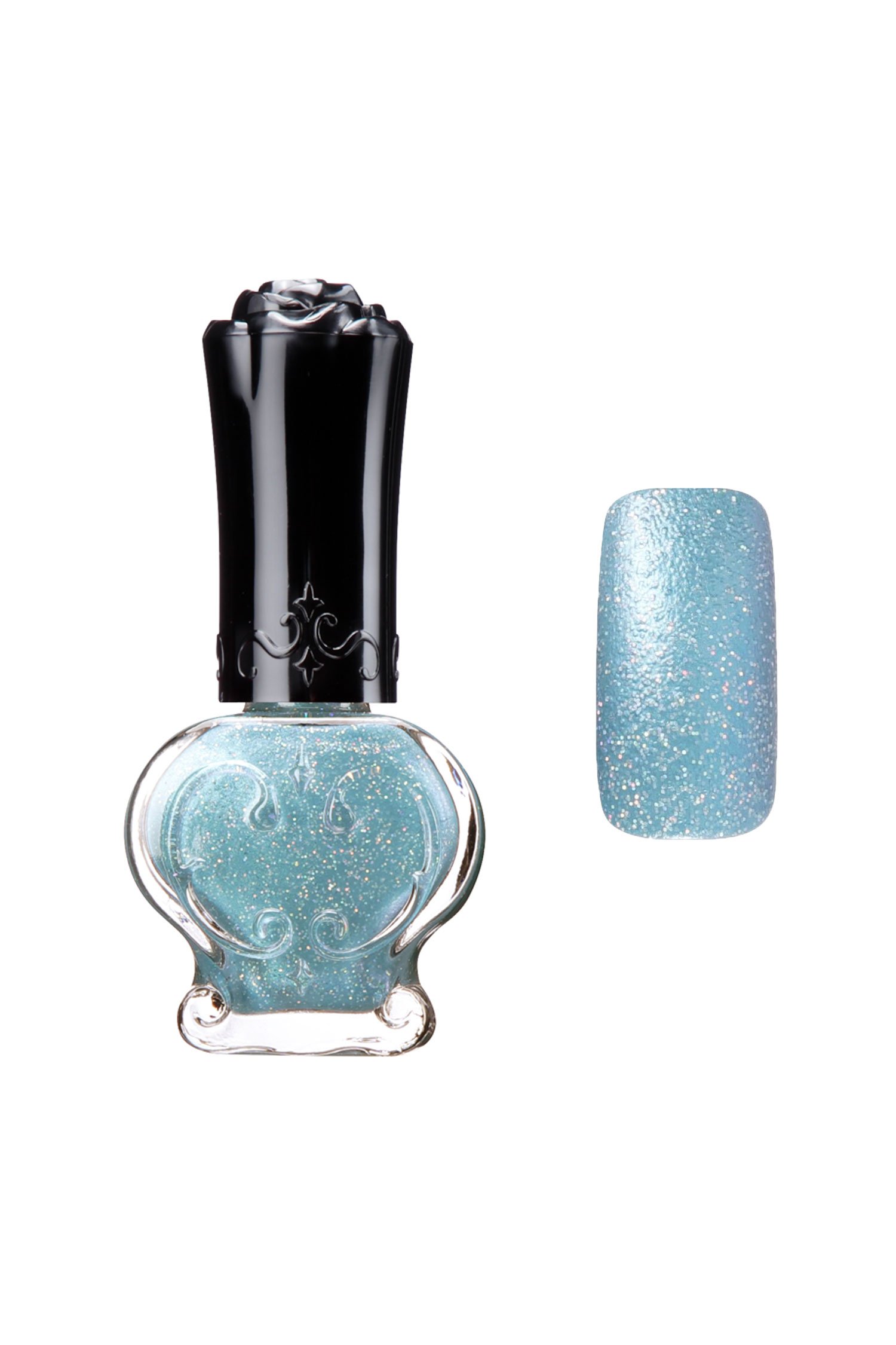 Black and silver gradation with Anna Sui #003 nail polish