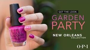 OPI New Orleans Nail Art Tutorial Garden Party