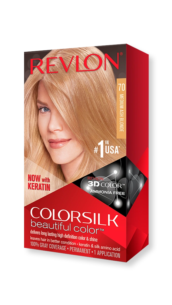 Revlon:ColorSilk Beautiful Color Medium Ash Blonde 70 | Beauty ...