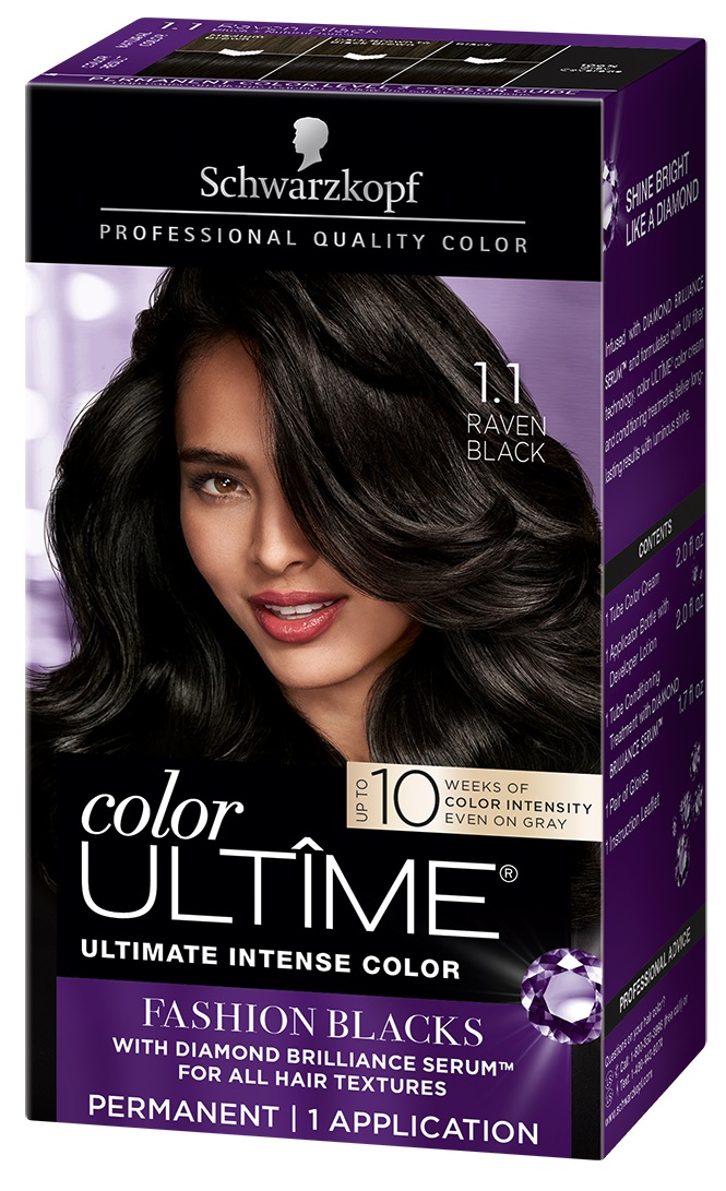 Raven Black Hair Dye, Dark Semi Permanent Colour