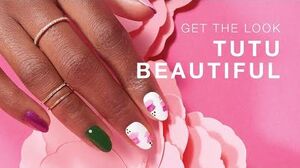 DIY Holiday Flower Nail Art Tutorial 'Tutu Beautiful'