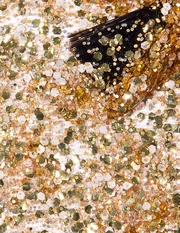 Various Sized 3-D particles with Sheer Base.