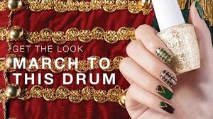 Holiday Glitter Nail Art Tutorial with GelColor 'March to this Drum'