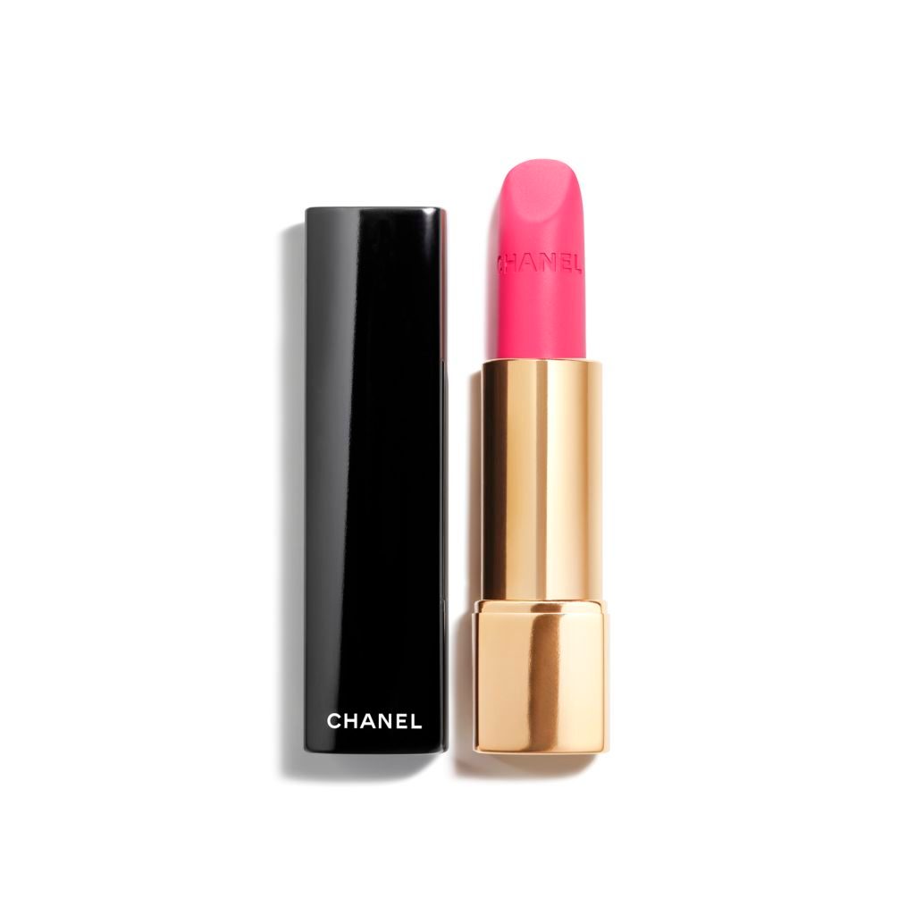 Chanel Rouge Allure Velvet L'Exuberante Review, Swatch, Look