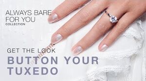 DIY Bridal Nail Art Button Your Tuxedo