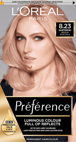 Vigilancia argumento Álbum de graduación L'Oreal Paris:Preference Medium Rose Gold 8.23 (Santorini) | Beauty  Lifestyle Wiki | Fandom