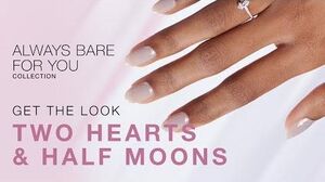 DIY Bridal Nail Art Two Hearts & Half Moons