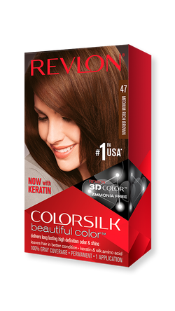 Revlon Colorsilk Beautiful Color Permanent Hair Color, Medium Ash Brown 40