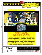 As she appears in a storyboard for the scrapped Beavis and Butt-Head ride.
