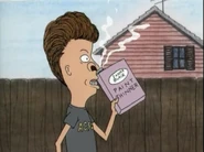 Butt-Head after sniffing Johns Blair paint thinner.