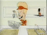 Beavis is about to cook the mouse in the fryer
