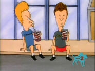 Beavis and Butt-Head drinking from cups