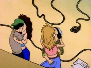 Making out with the TV producers.