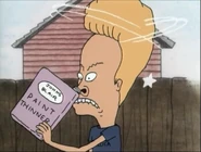 Beavis after sniffing Johns Blair paint thinner.