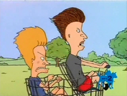 Beavis and Butt-Head in a shopping trolley