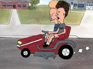 Beavis and Butt-head stealing Mr. Anderson's lawnmower