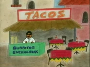 The boys see a guy running a taco stand, and decide to get some tacos.