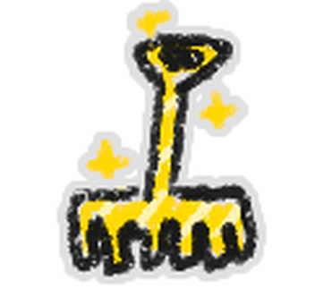 Golden rake top